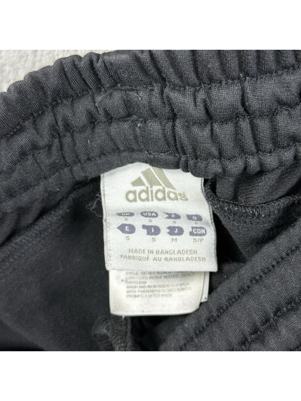 Adidas Men’s Small Black 3-Stripes Track Pants Yellow Ankle Zip Soccer Y2K Baggy